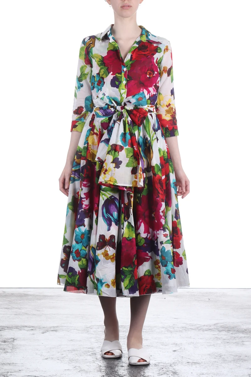 SAMANTHA SUNG Damen Kleid ASTER mit floralem Print