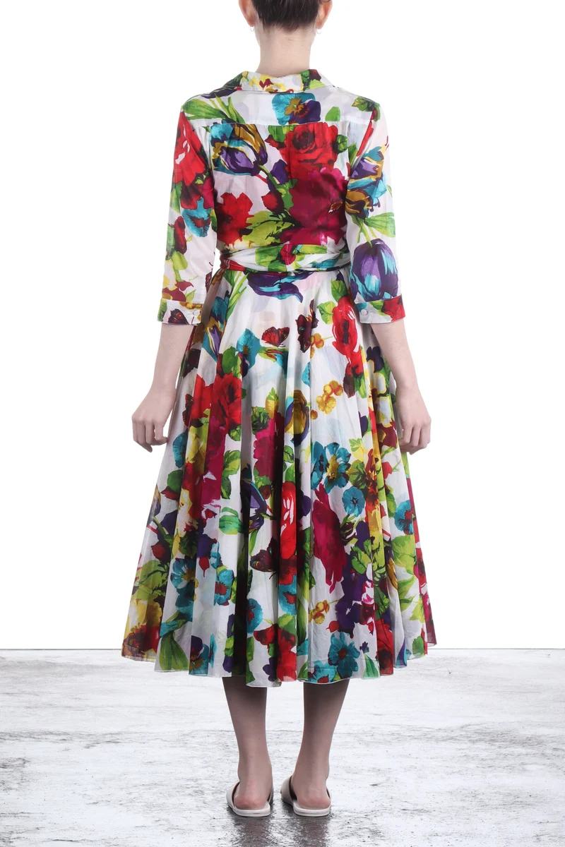 SAMANTHA SUNG Damen Kleid ASTER mit floralem Print