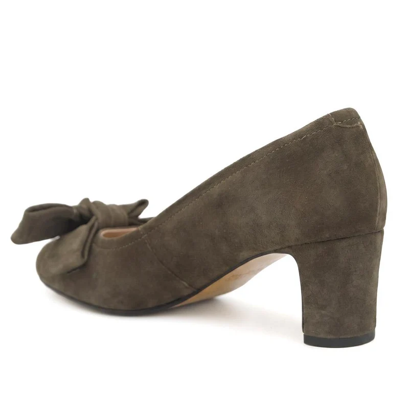 Zelda Bow Detail Court Shoes - ZELDA / 323 596 - Olive