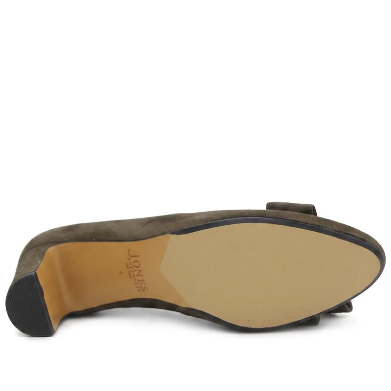 Zelda Bow Detail Court Shoes - ZELDA / 323 596 - Olive
