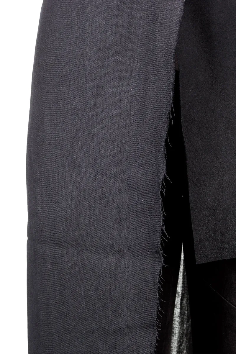 Isabel Benenato Damen Jacke asymmetrisch schwarz