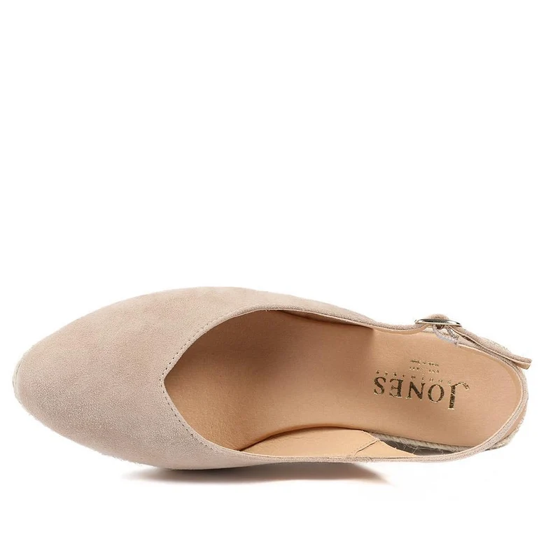Cedrica Wide Fit Leather Slingback Espadrilles - CEDRICAWIDE / 329 056 - Sand Suede