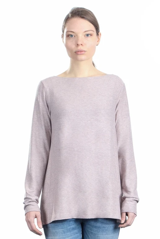 The Swiss Label Damen Langarm Shirt Kellerfalte rose