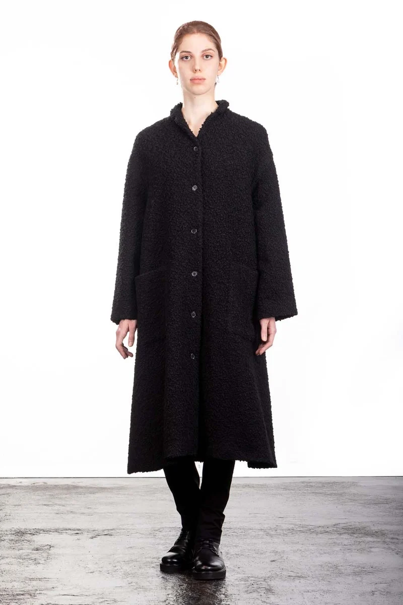 Apuntob Damen Avantgarde Mantel in A-Linie schwarz
