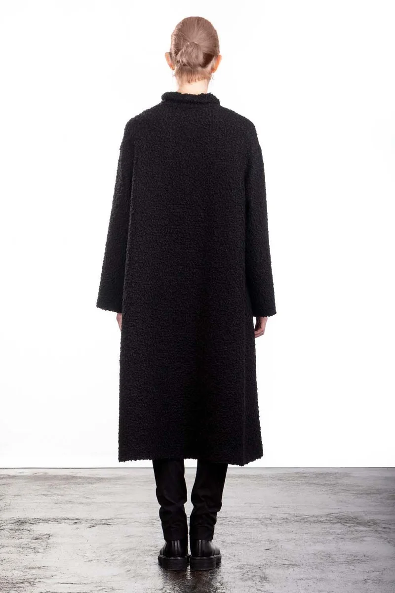Apuntob Damen Avantgarde Mantel in A-Linie schwarz