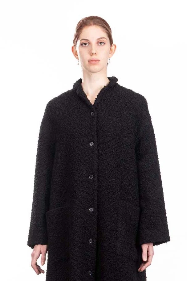 Apuntob Damen Avantgarde Mantel in A-Linie schwarz
