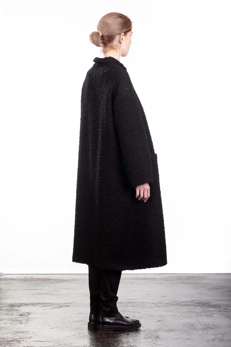 Apuntob Damen Avantgarde Mantel in A-Linie schwarz