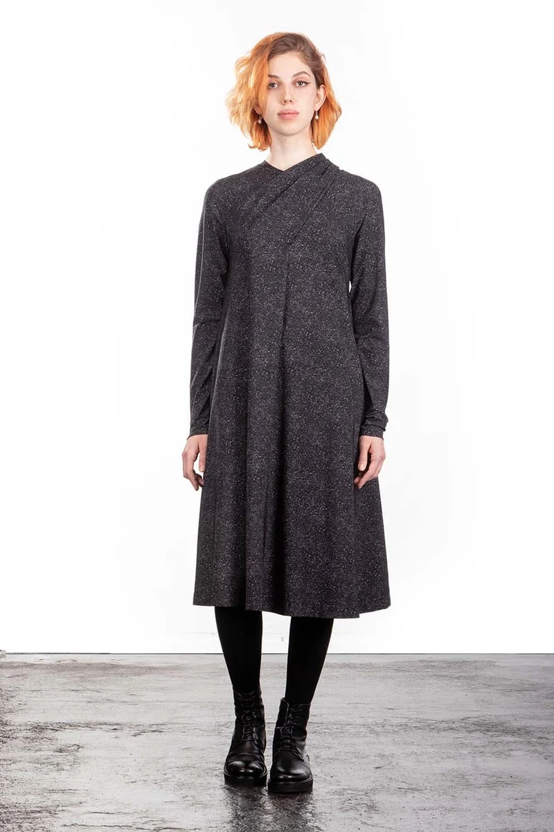 Schella Kann 2 Kleid A-Linie Alloverprint grau