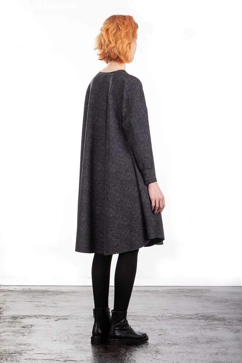 Schella Kann 2 Kleid A-Linie Alloverprint grau
