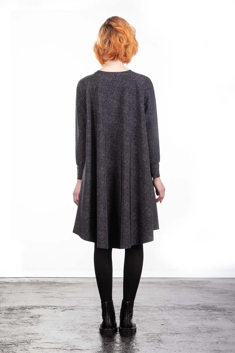 Schella Kann 2 Kleid A-Linie Alloverprint grau
