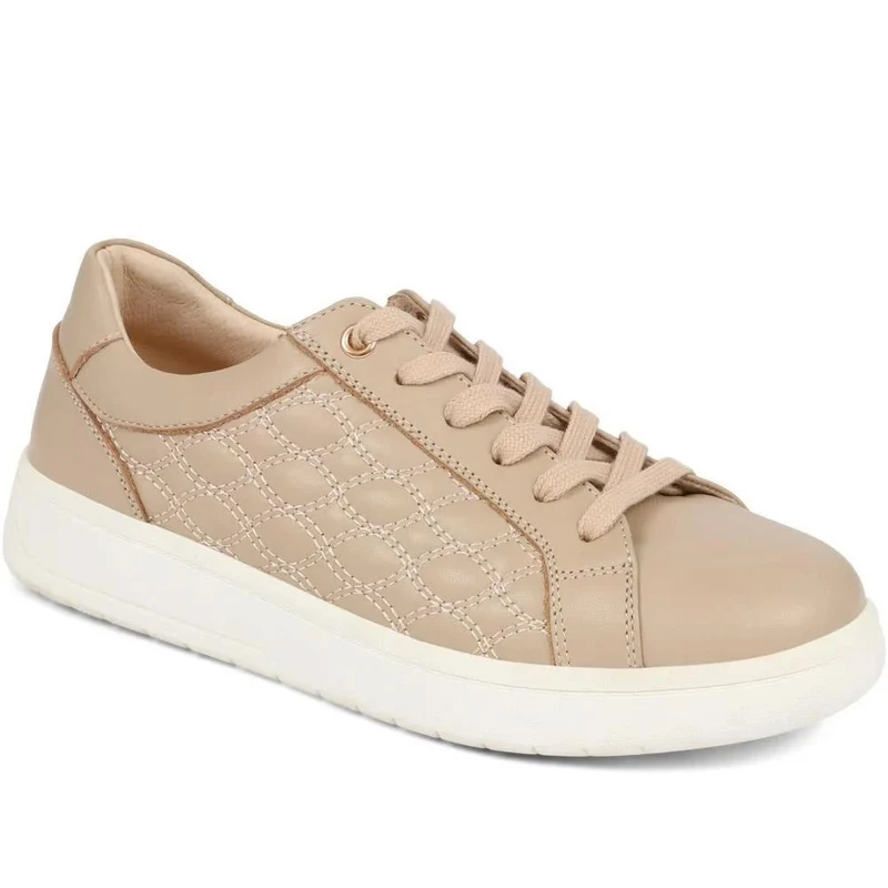Alara Cushioned Lace Up Trainers - ALARA / 329 915 - Beige