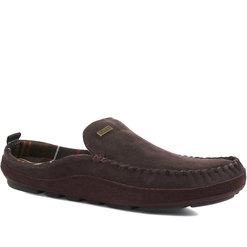 Otto Suede Mule Slippers - BARBR35524 / 321 924 - Dark Brown