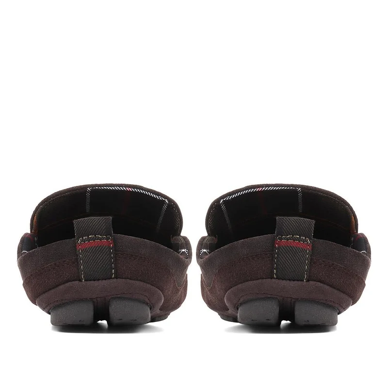 Otto Suede Mule Slippers - BARBR35524 / 321 924 - Dark Brown