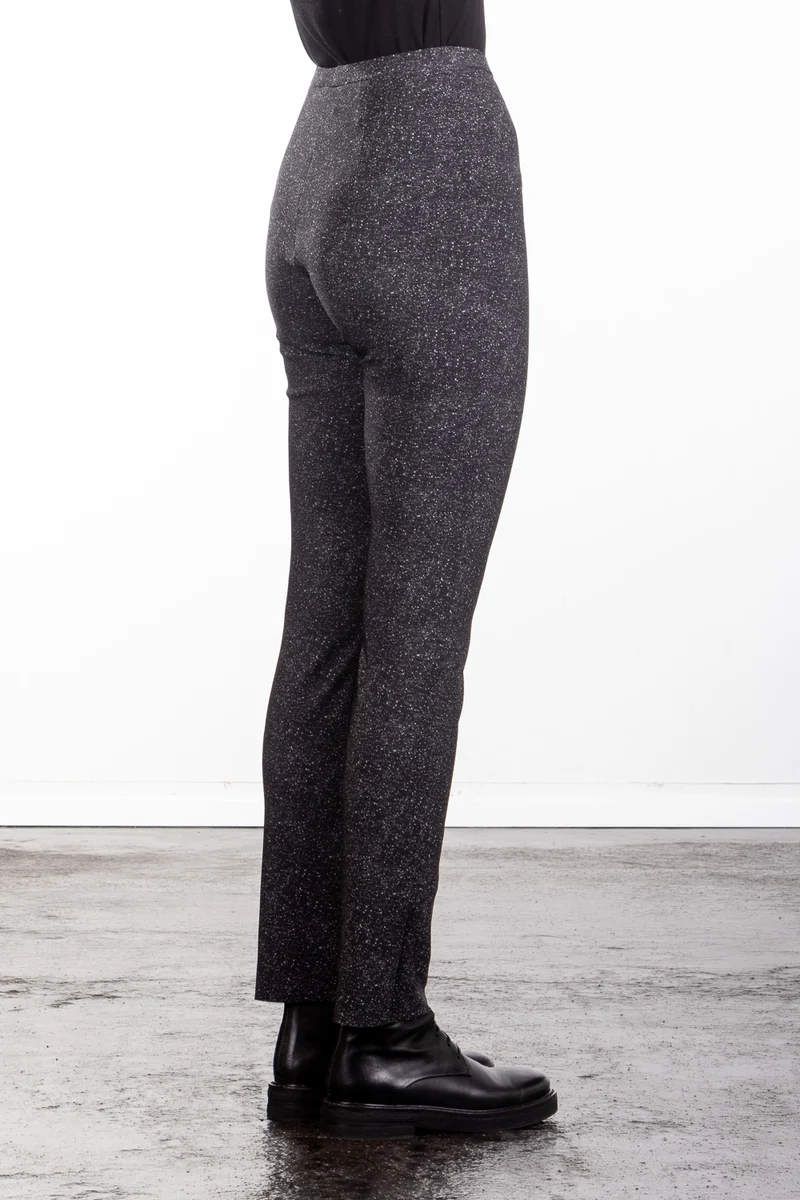 Schella Kann 2 Damen Hose schmal mit Print grau