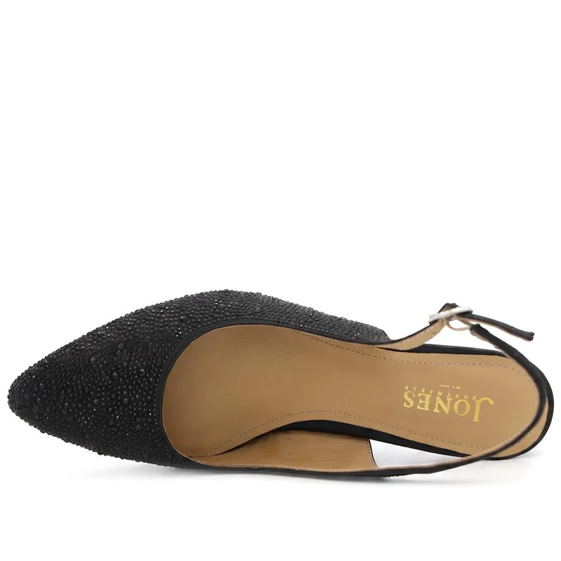 Xosha Leather Stiletto Court Shoes - XOSHA / 330 062 - Black Sparkle