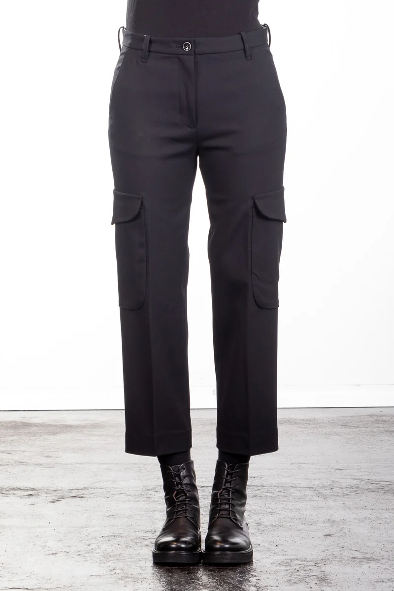 Nine In The Morning Damen 7/8 Chino Cargohose Roby black