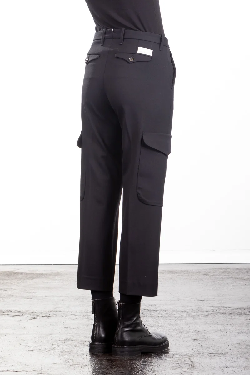 Nine In The Morning Damen 7/8 Chino Cargohose Roby black