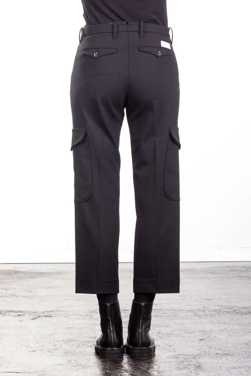 Nine In The Morning Damen 7/8 Chino Cargohose Roby black