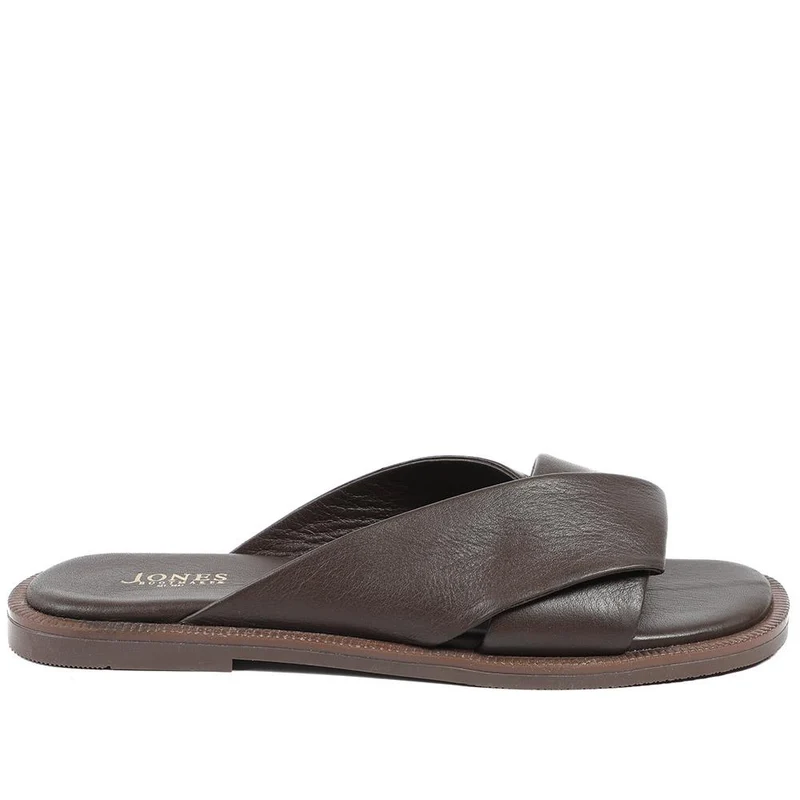 Hazelle Flat Mule Sandals - HAZELLE / 325 227 - Chocolate
