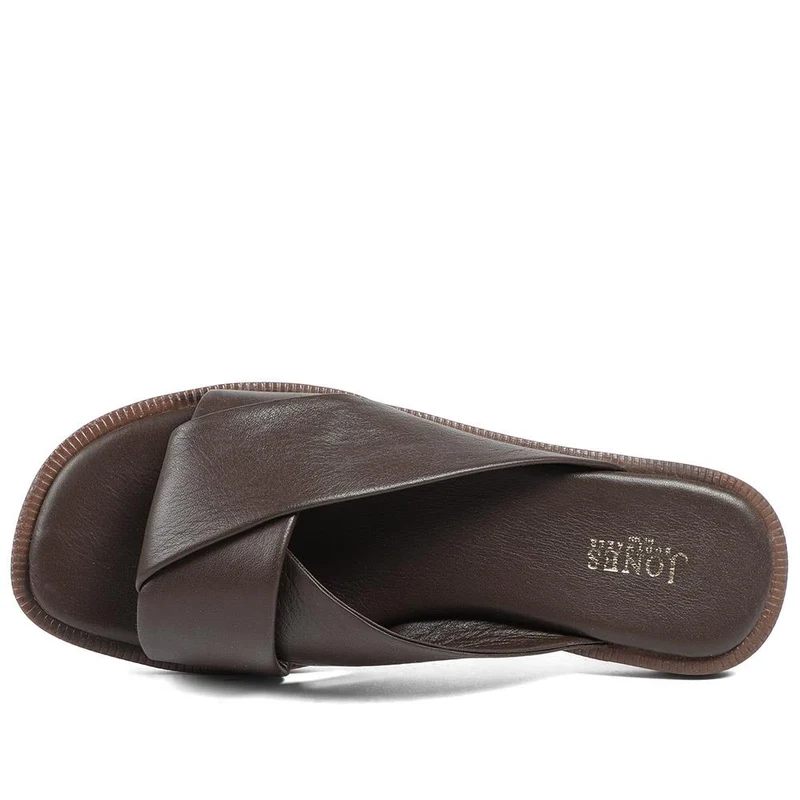 Hazelle Flat Mule Sandals - HAZELLE / 325 227 - Chocolate