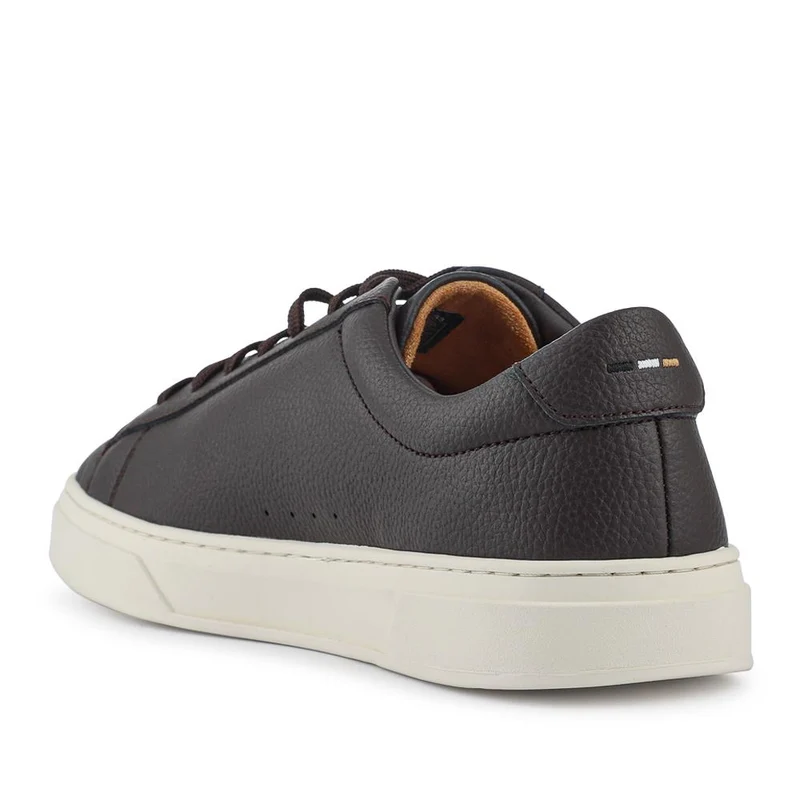 Boss Leather Low-Top Trainers - HUGO41504 / 327 624 - Dark Brown