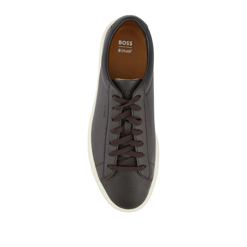 Boss Leather Low-Top Trainers - HUGO41504 / 327 624 - Dark Brown