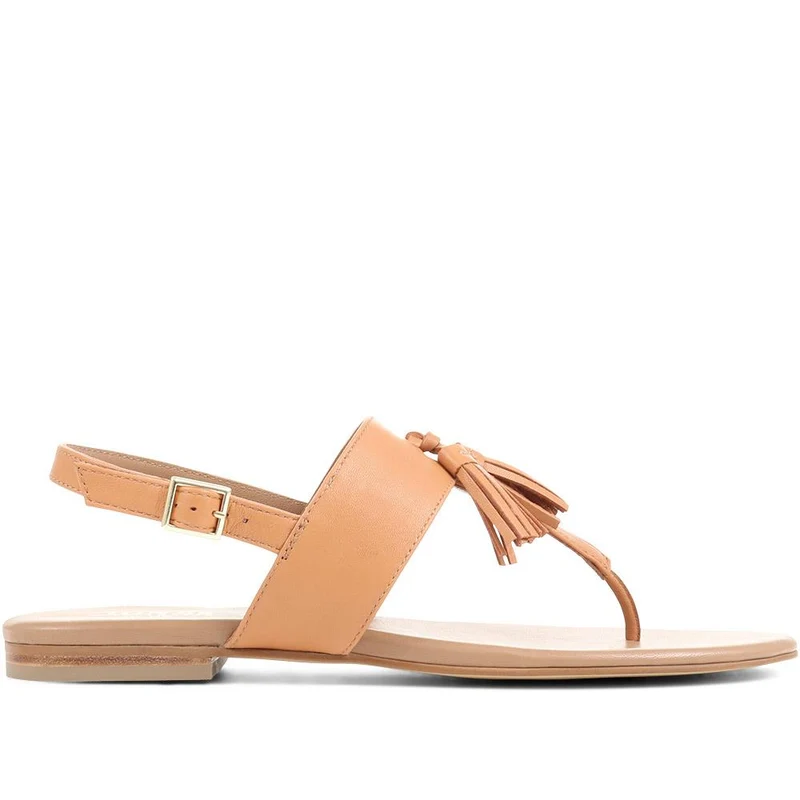 Lizabeth Leather Thong Sandals - LIZABETH / 323 350 - Tan