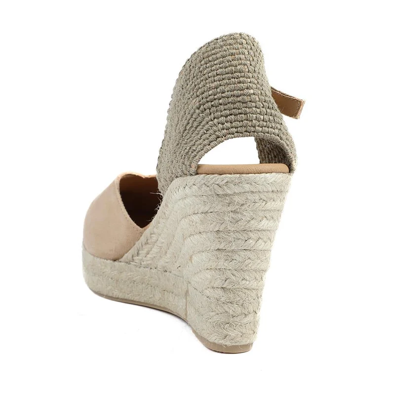 Arabella2 Leather Wedged Espadrilles - ARABELLA2 / 329 069 - Beige Suede