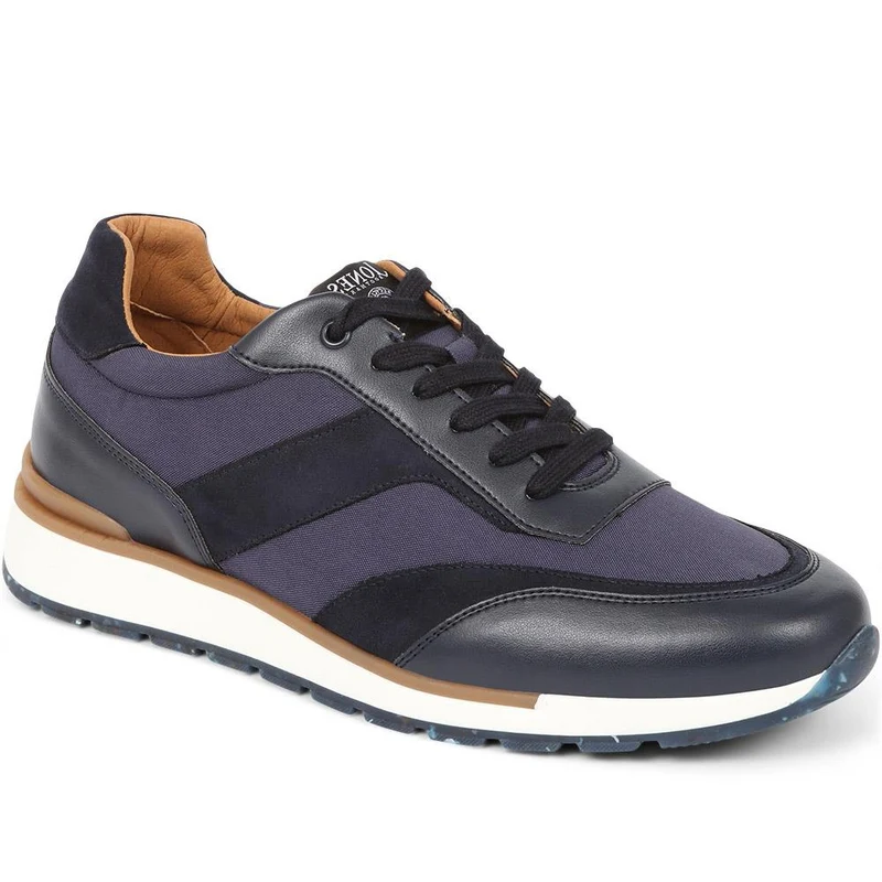 Tadcaster Apple Leather Trainers - TADCASTER / 324 012 - Navy