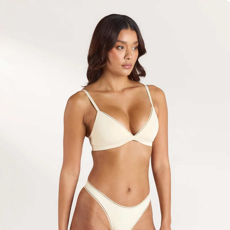 Comfort Triangle Bralette - Milchkaffee