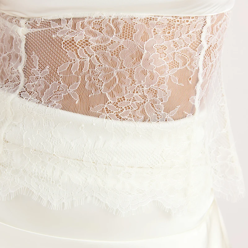 Satin Cami-Top - Crèmefarbe