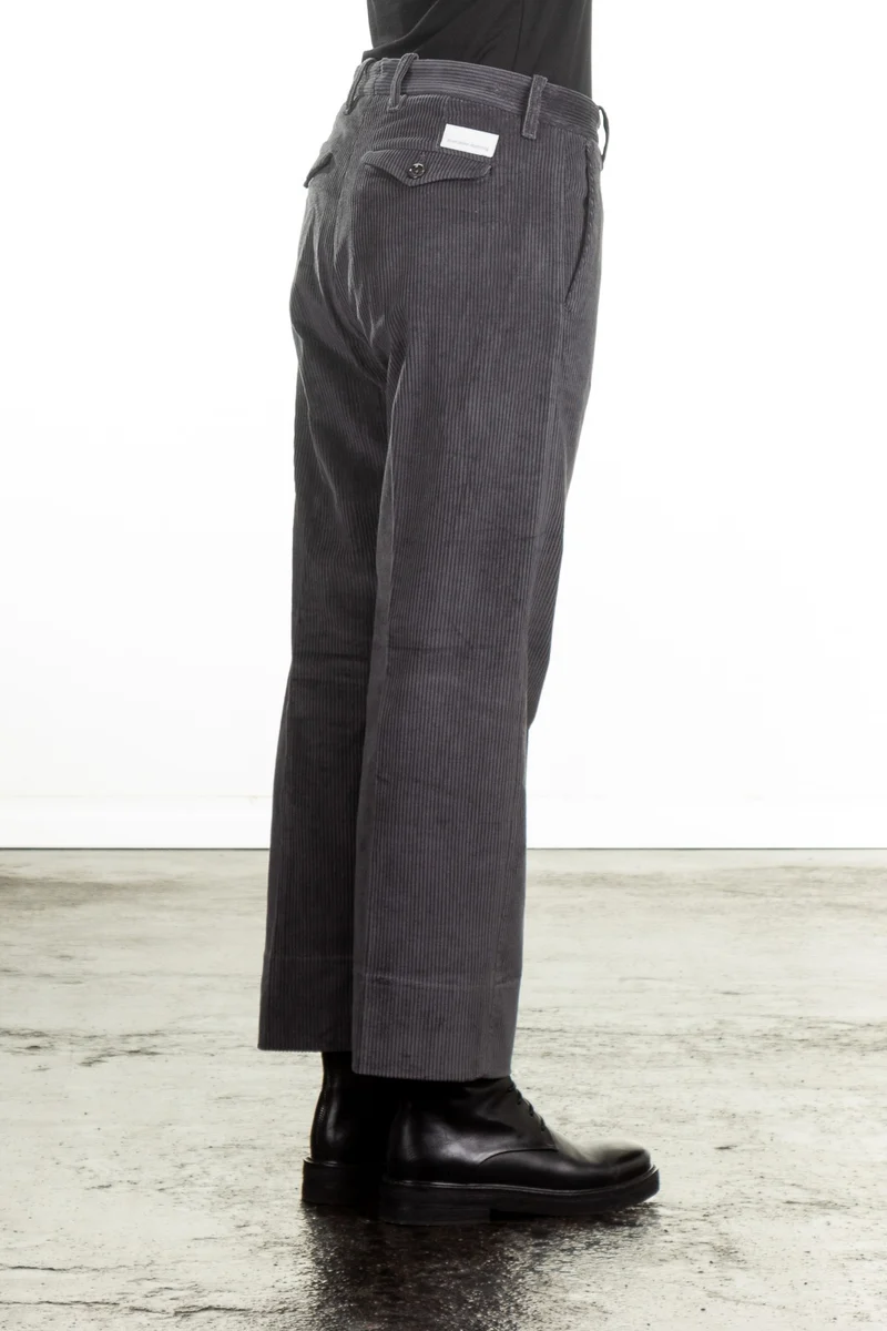 Nine In The Morning Damen Cropped Cordhose Lavinia anthrazit