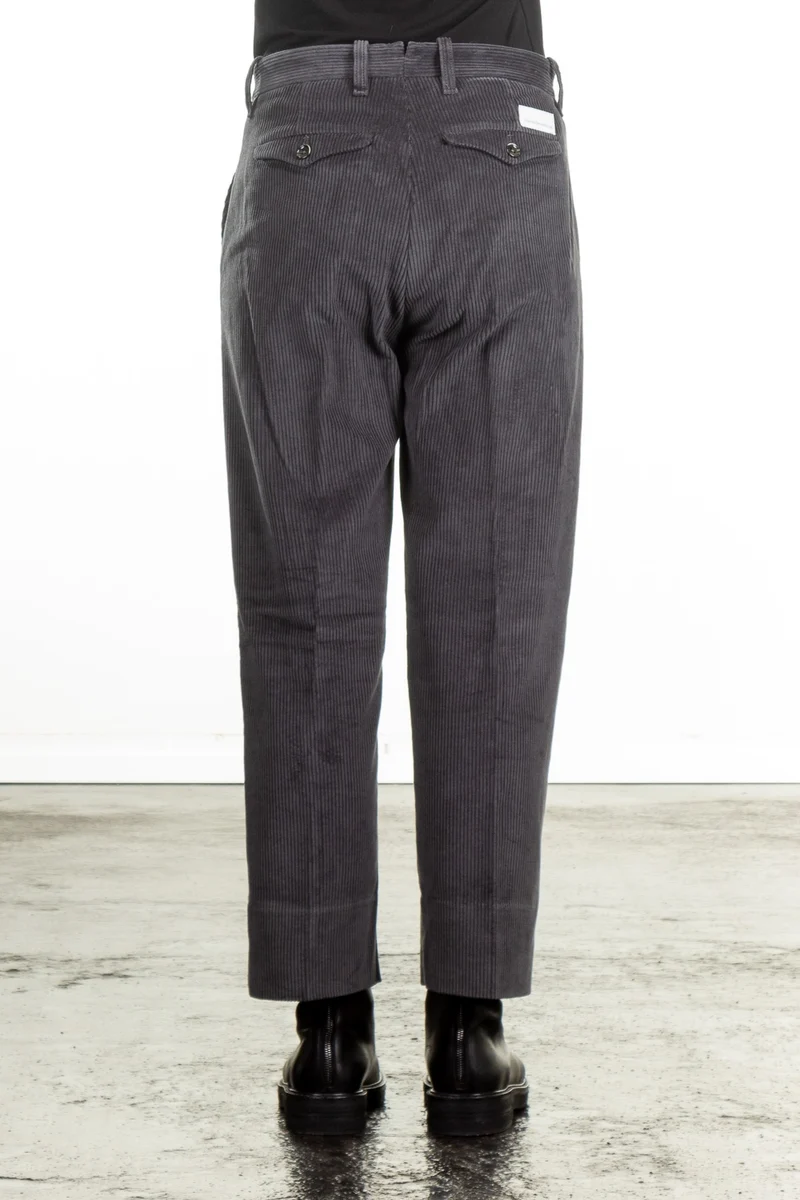 Nine In The Morning Damen Cropped Cordhose Lavinia anthrazit