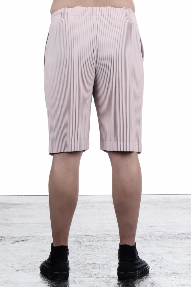 Homme Plissé Issey Miyake Herren Shorts Knielang Pastell Pink
