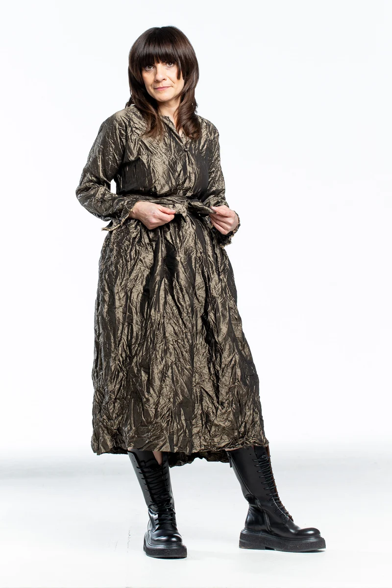 Daniela Gregis Damen Midi Kleid bronze
