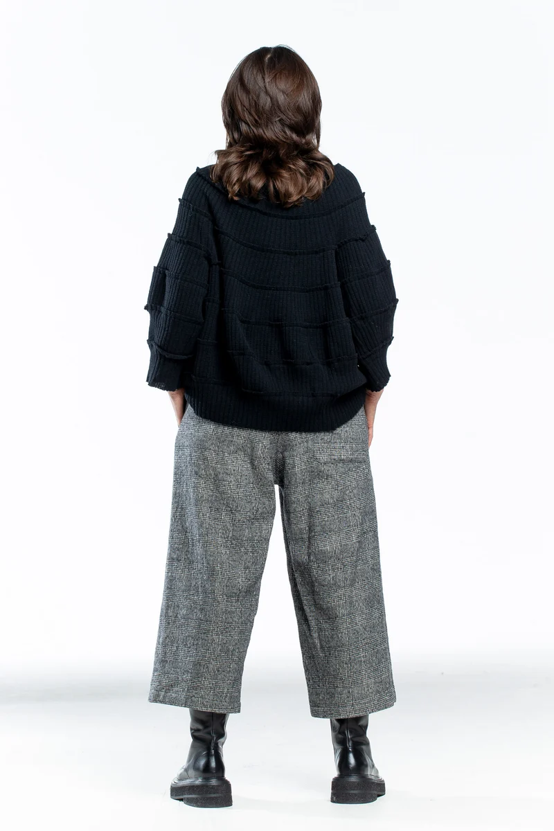 Y's Yohji Yamamoto Damen Culotte Hose Karo grau