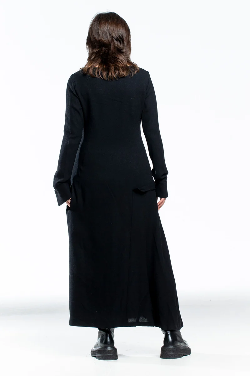 Y´s Yohji Yamamoto Damen Kleid Langarm schwarz