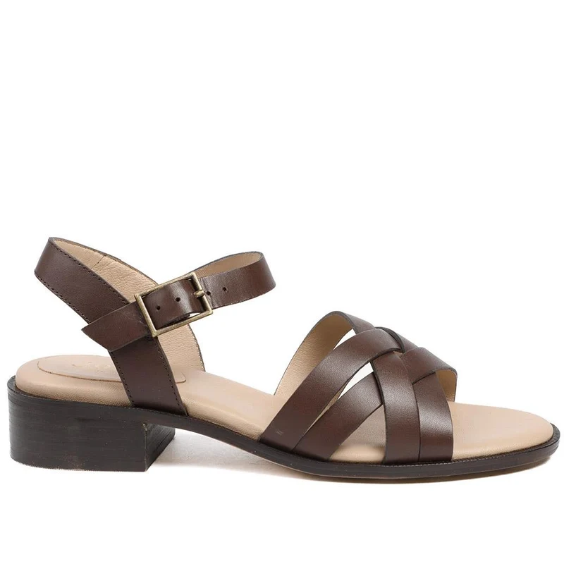 Geovana Leather Sandals - GEOVANA / 325 042