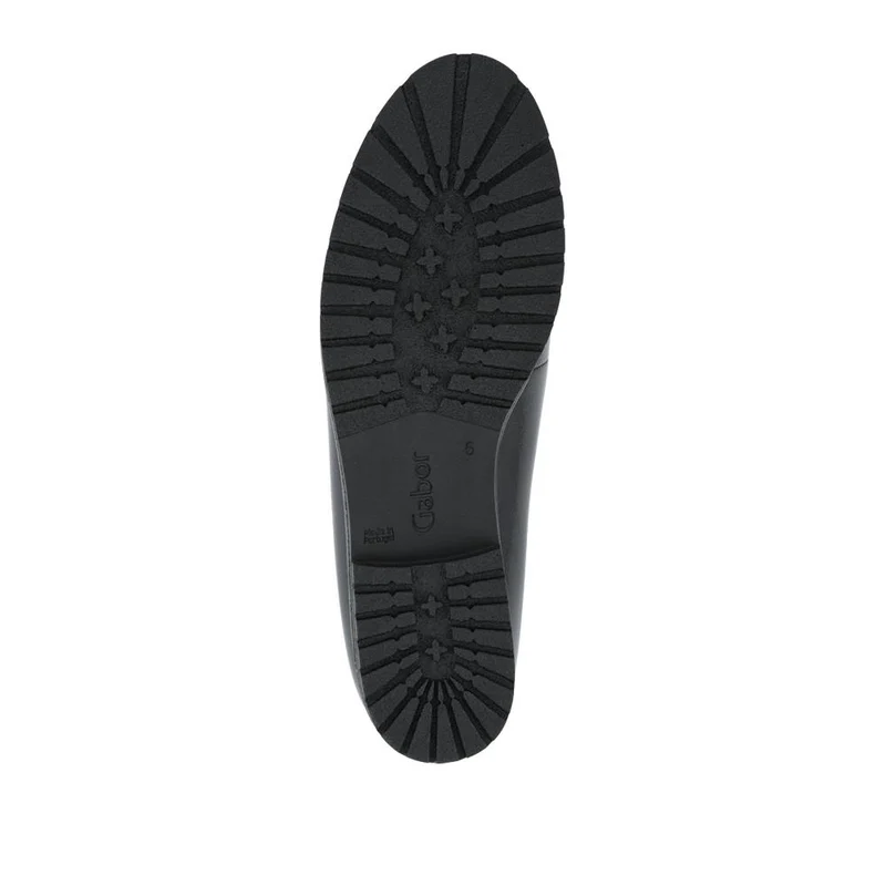 Elder Gabor Leather Loafers - GAB42527 / 328 454 - Black