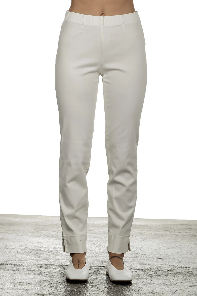 Seductive Damen 7/8 Hose 'SABRINA' mit elastischem Bund weiß