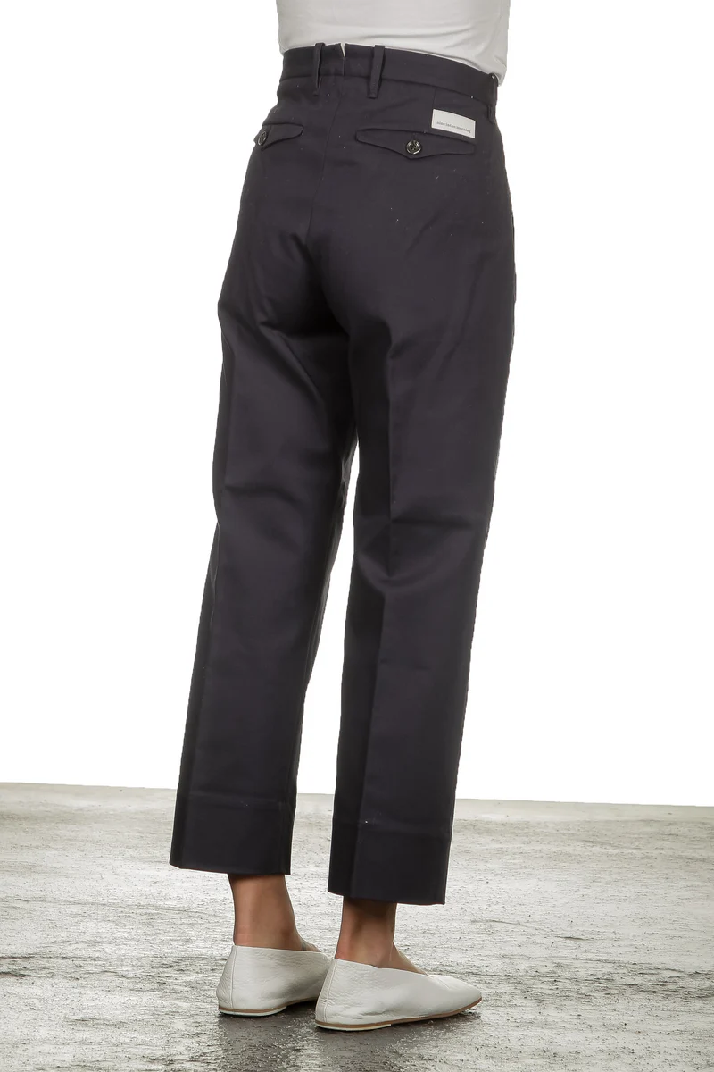Nine In The Morning Damen Culotte Hose mit hohem Bund navy