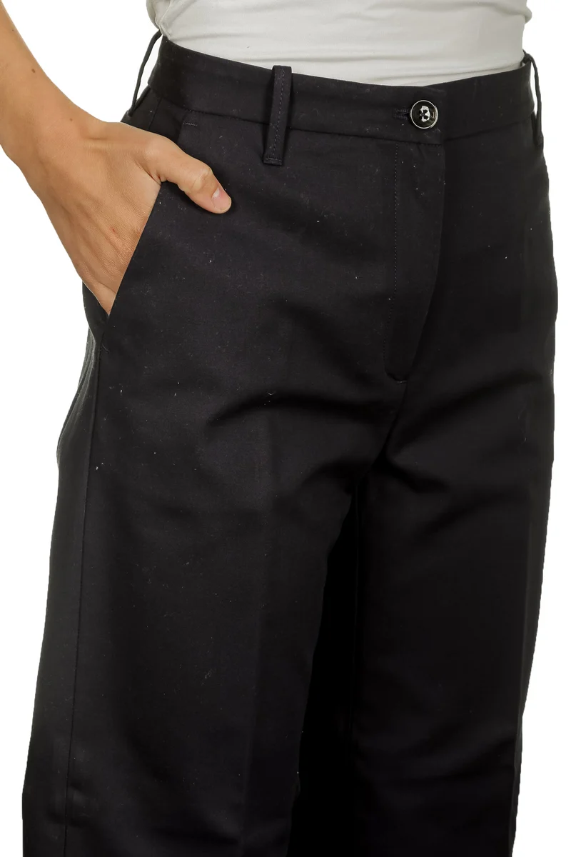 Nine In The Morning Damen Culotte Hose mit hohem Bund navy