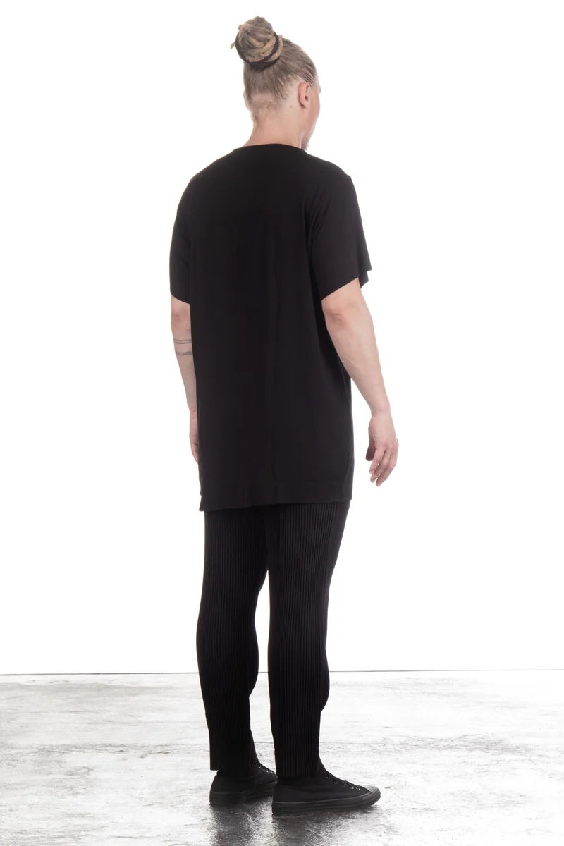 Alexej Ballach Unisex Longshirt asymmetrisch schwarz