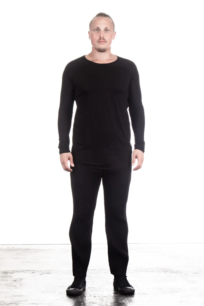 Alexej Ballach Herren Rundhals Shirt TUBE Longsleeve black