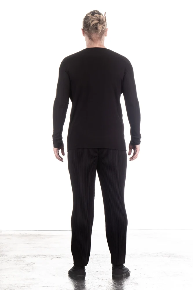 Alexej Ballach Herren Rundhals Shirt TUBE Longsleeve black