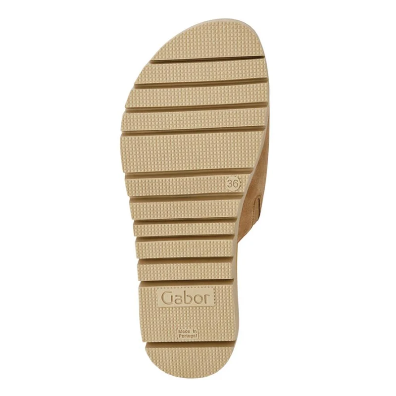 Everly Gabor Leather Chunky Mule Sandals - GAB41507 / 326 988 - Taupe
