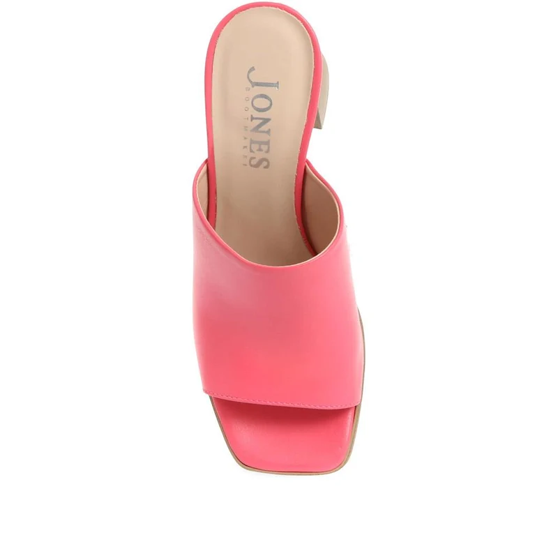 Dominica Leather Heeled Mules - DOMINICA / 323 833 - Pink