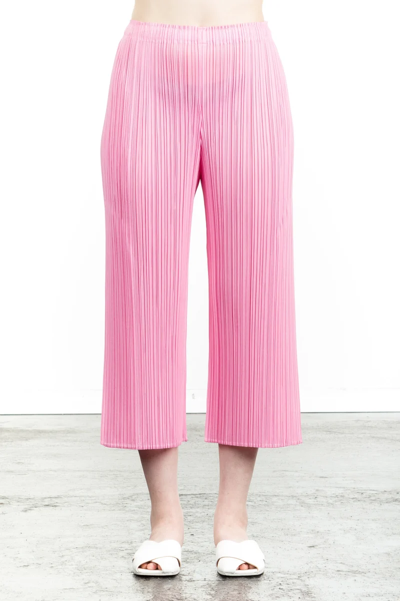 Pleats Please Issey Miyake Plissee 7/8 Hose pink