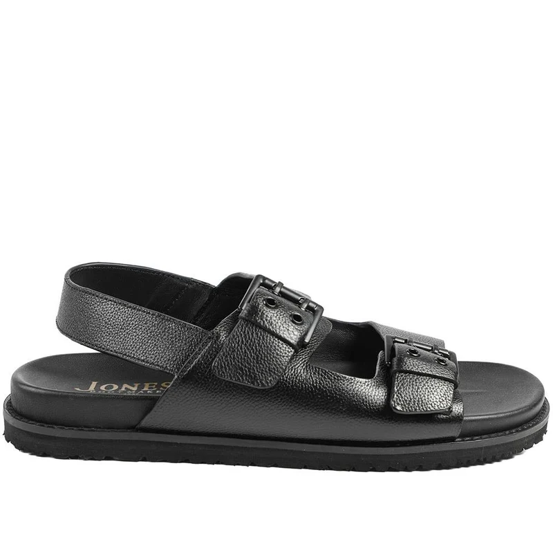 Whitaker Leather Buckle Sandals - WHITAKER / 329 191 - Black Grain
