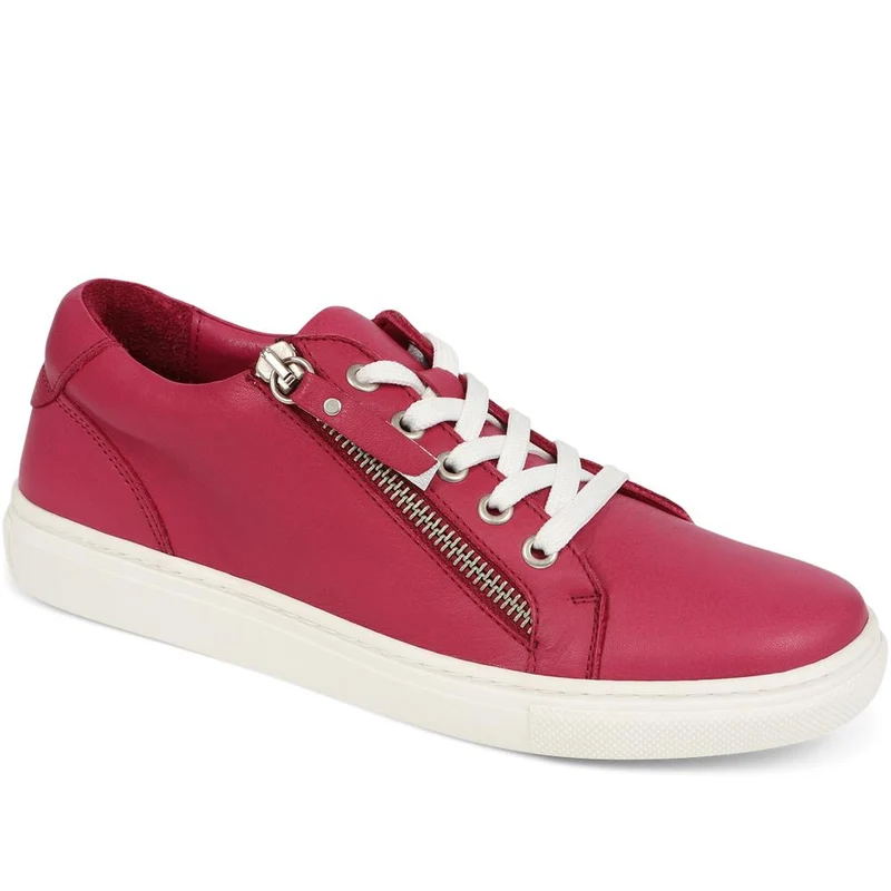 Padova2 Leather Lace-Up Trainers - PADOVA2 / 324 917 - Pink